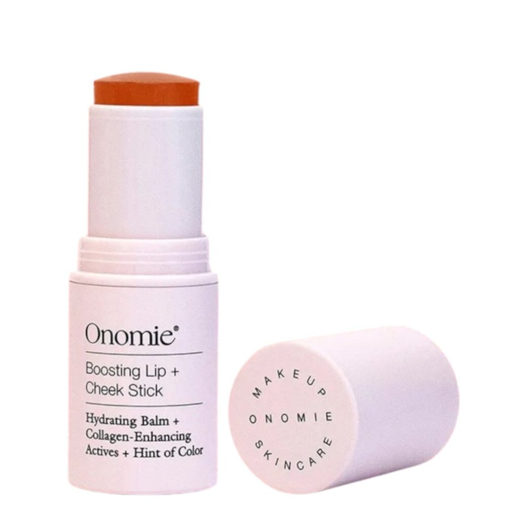 ONOMIE Boosting Lip  Cheek Hydrating & Collagen Stick Rani Toasted Papaya 8g NIB